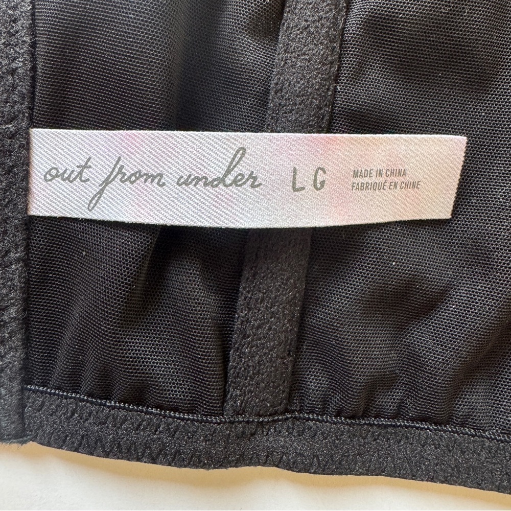 Urban Outfitters Out From Under Devon Satin Corset Black Bra Top Sz L - Picture 4 of 14